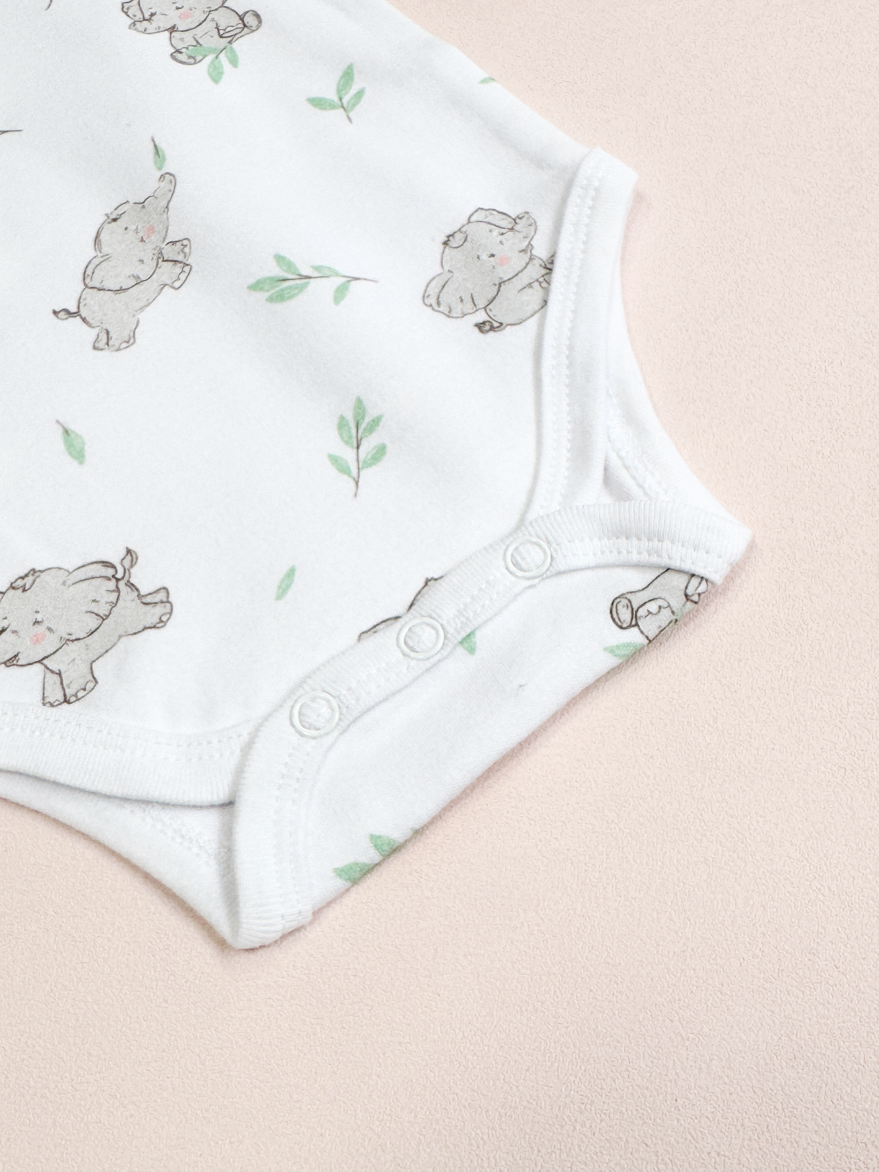 Baby Bodysuit - Ellie Elephant (Short Sleeves)