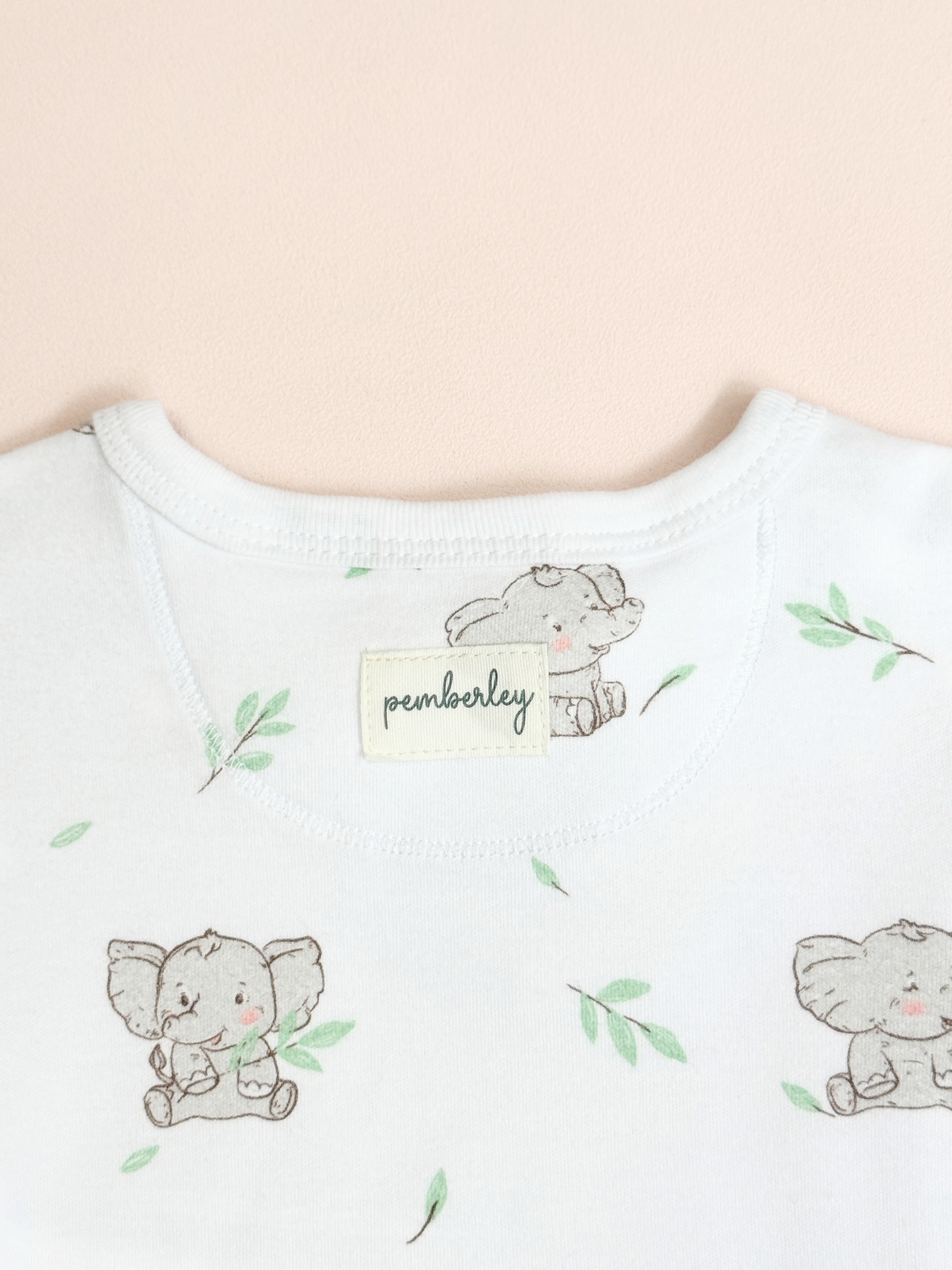 Baby Bodysuit - Ellie Elephant (Short Sleeves)