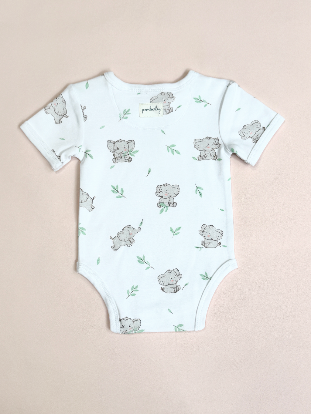 Baby Bodysuit - Ellie Elephant (Short Sleeves)