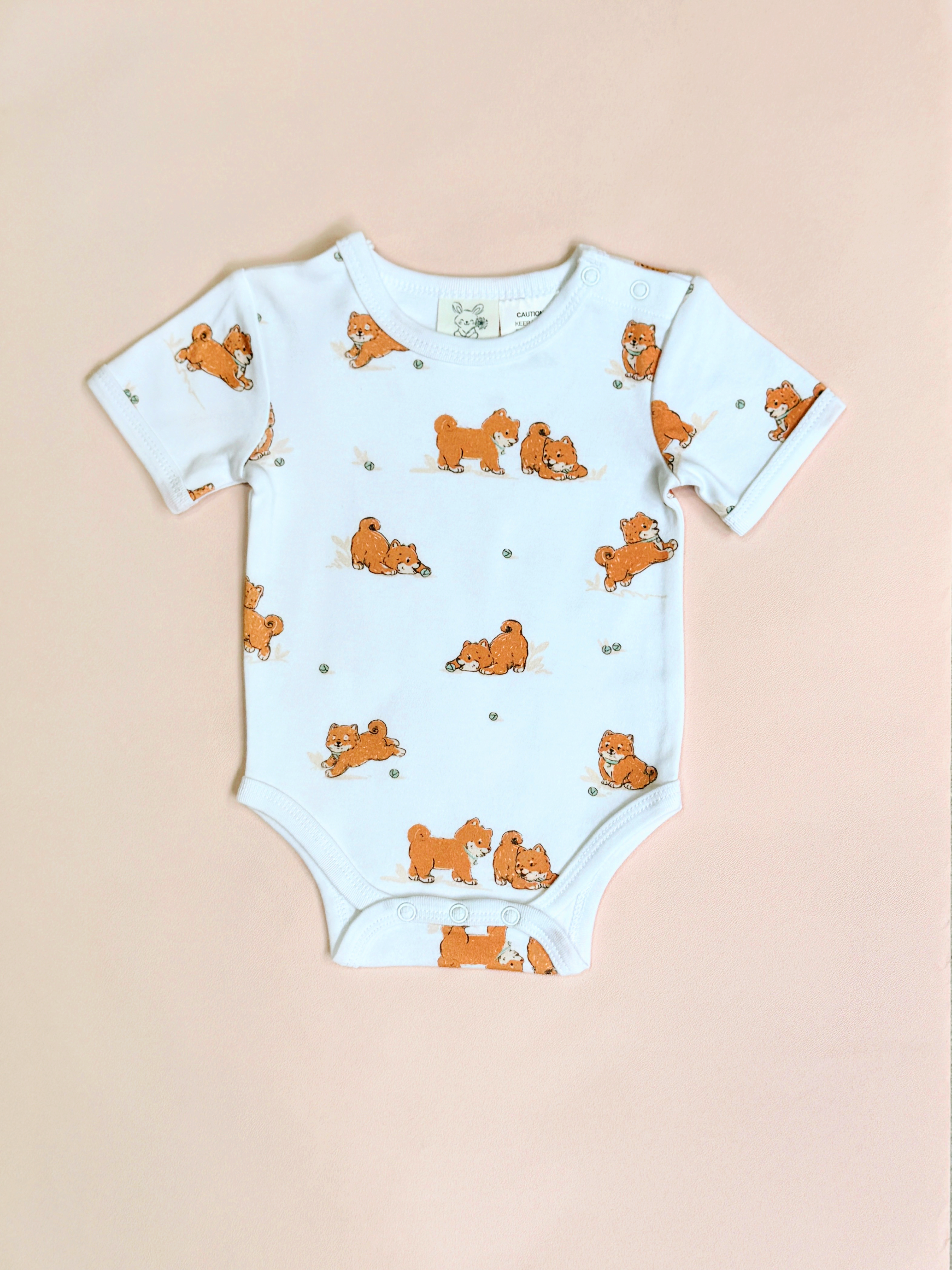 Baby Bodysuit - Shiro Shiba (Short Sleeves)