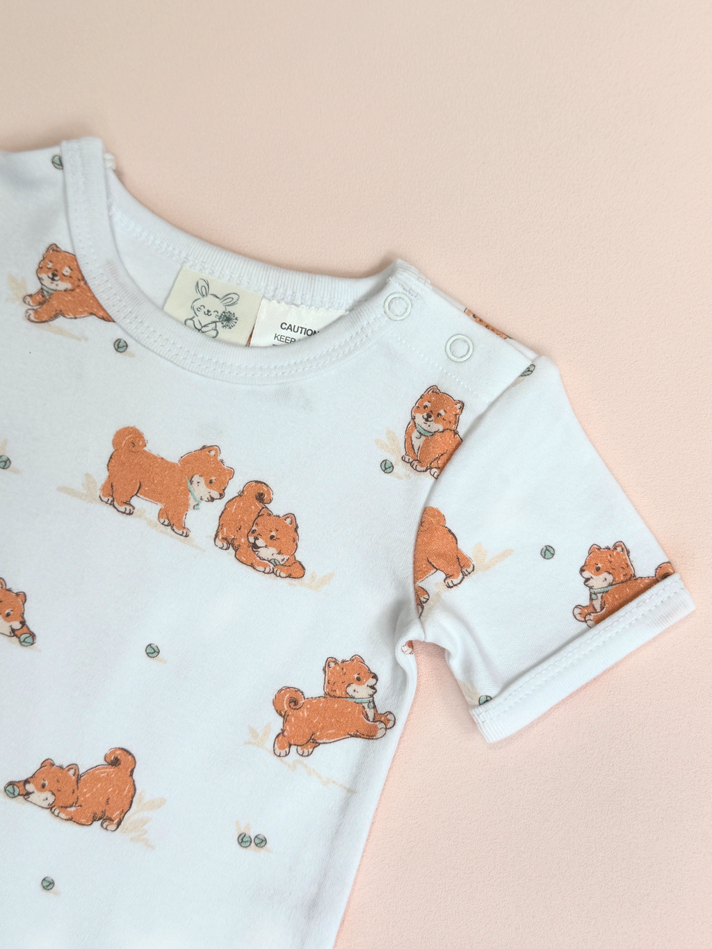Baby Bodysuit - Shiro Shiba (Short Sleeves)