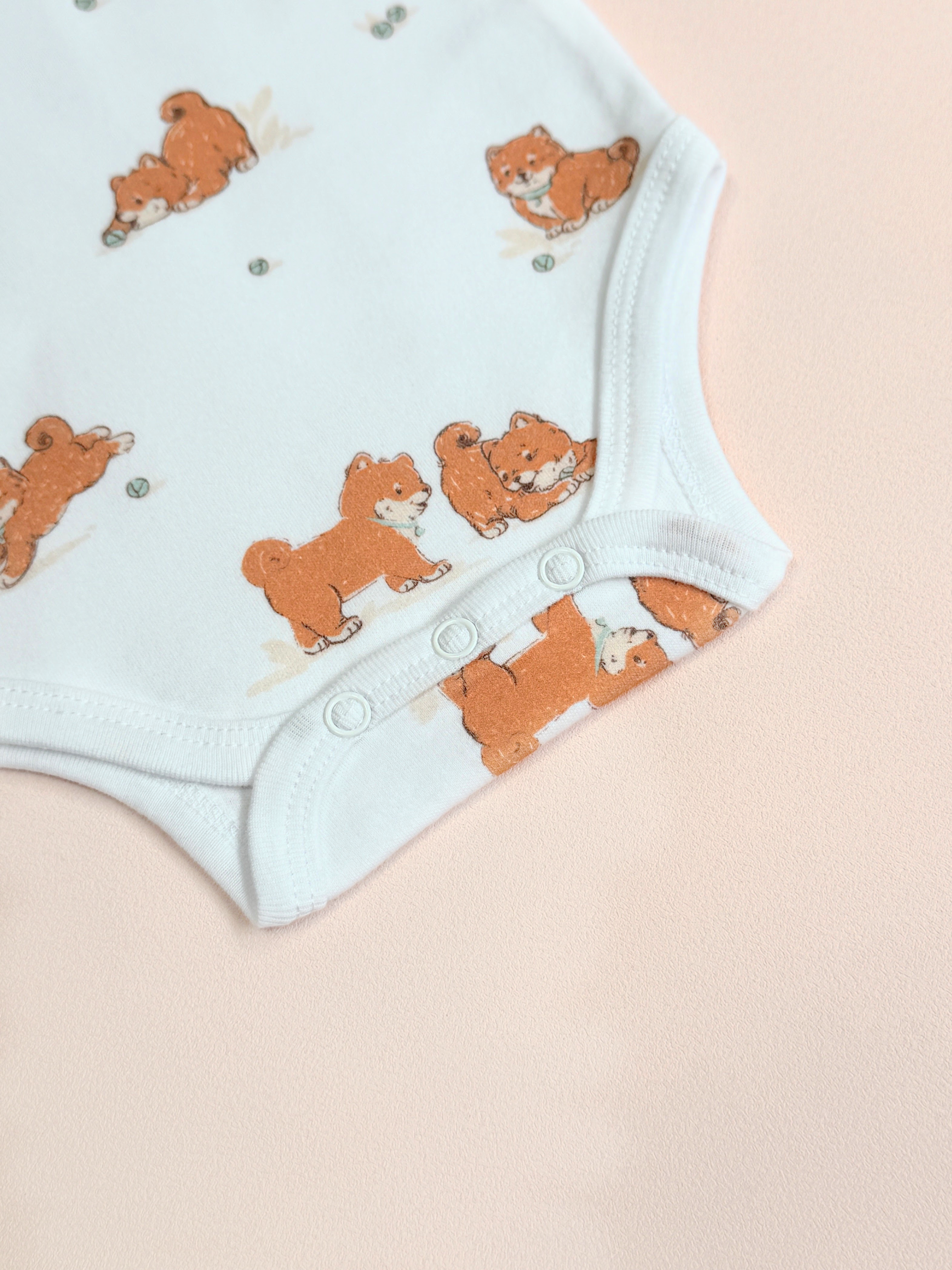 Baby Bodysuit - Shiro Shiba (Short Sleeves)