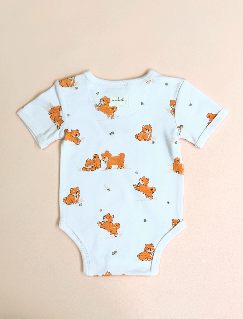 Baby Bodysuit - Shiro Shiba (Short Sleeves)
