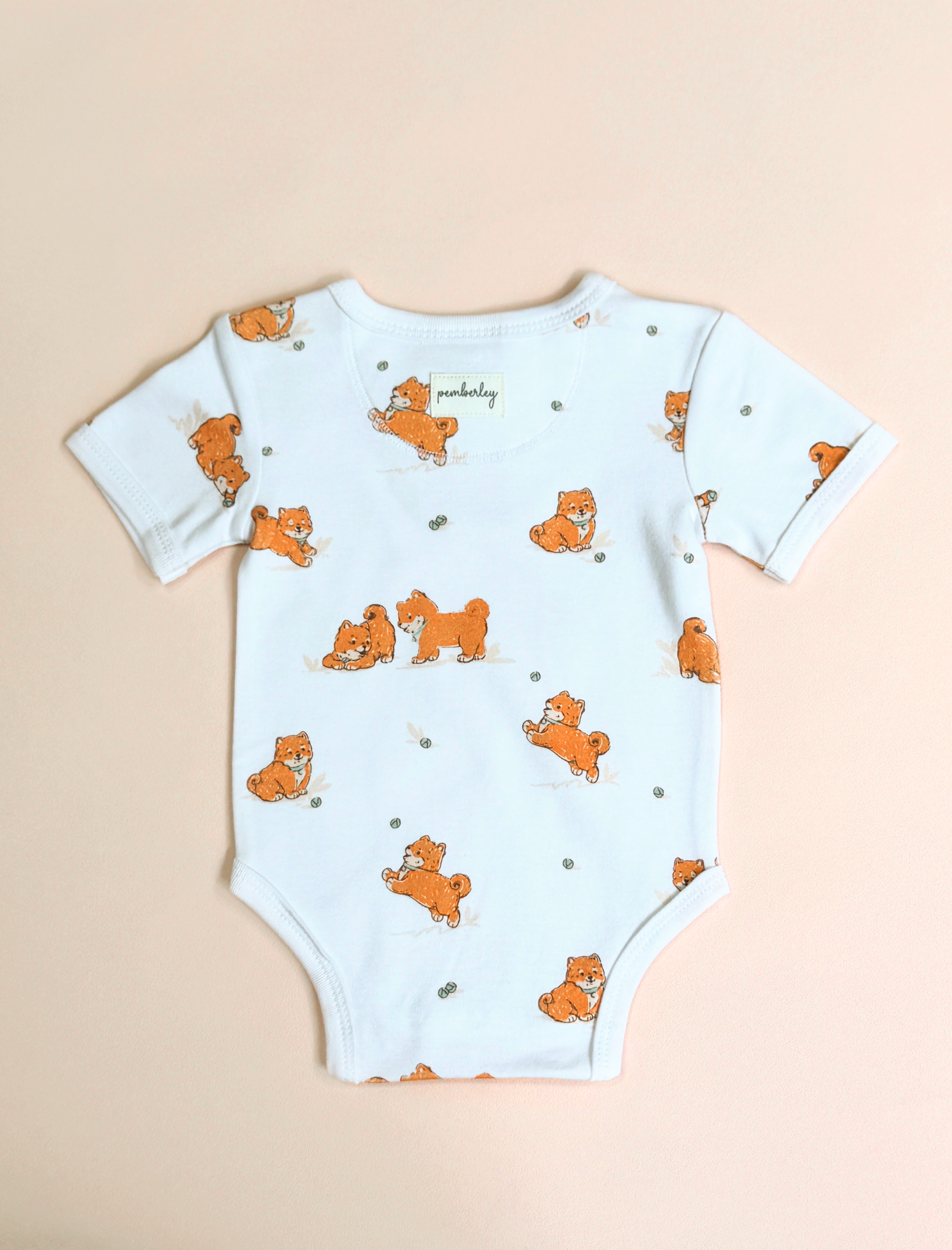 Baby Bodysuit - Shiro Shiba (Short Sleeves)