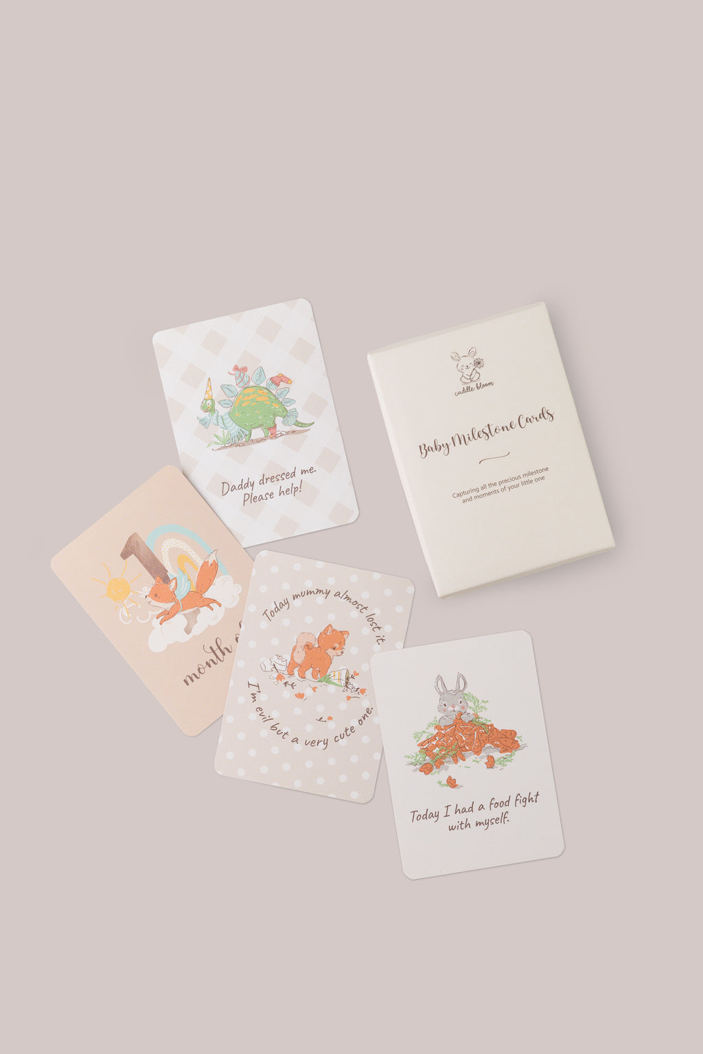 Whimsical Paws & Tails Milestone Card