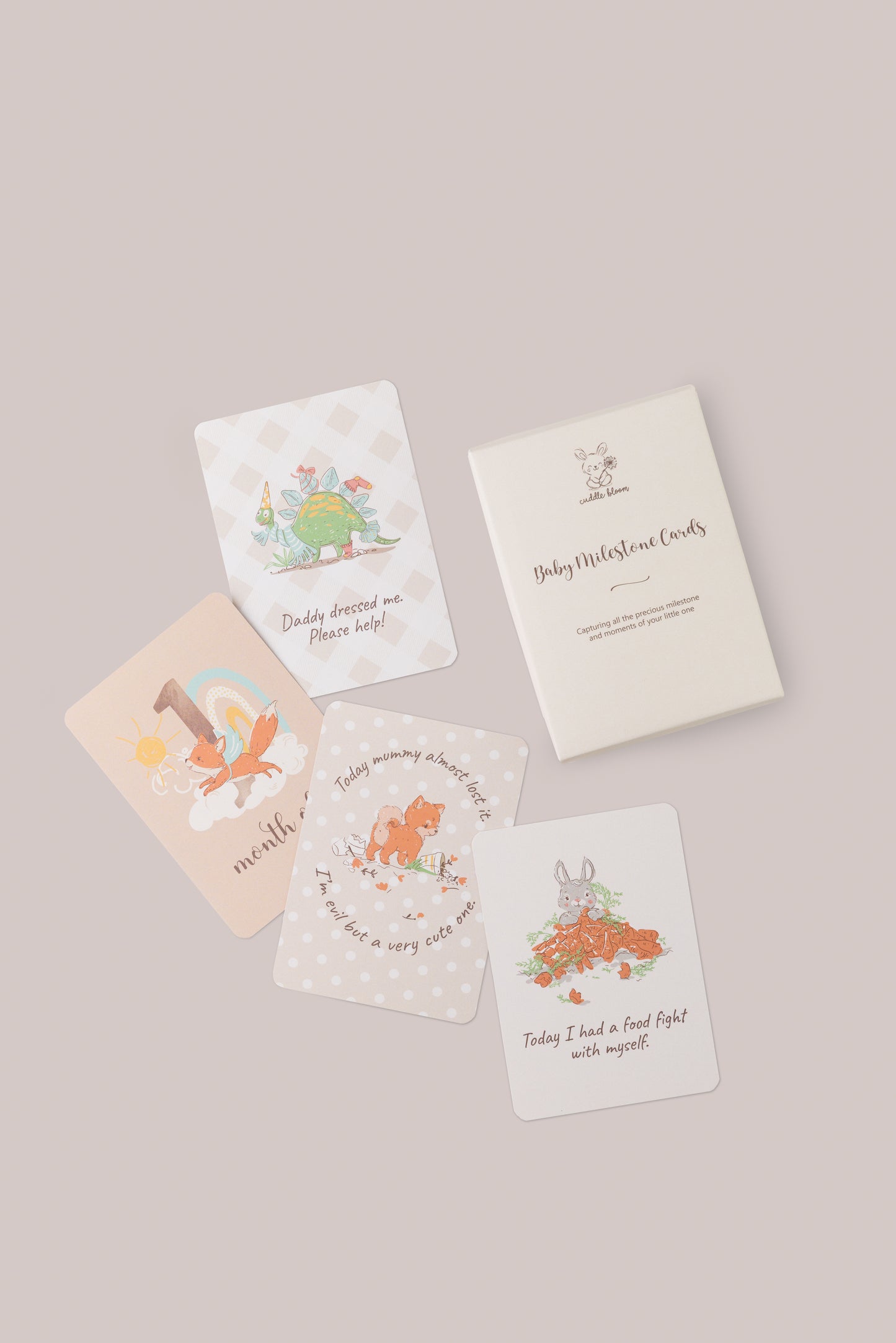 Whimsical Paws & Tails Milestone Card