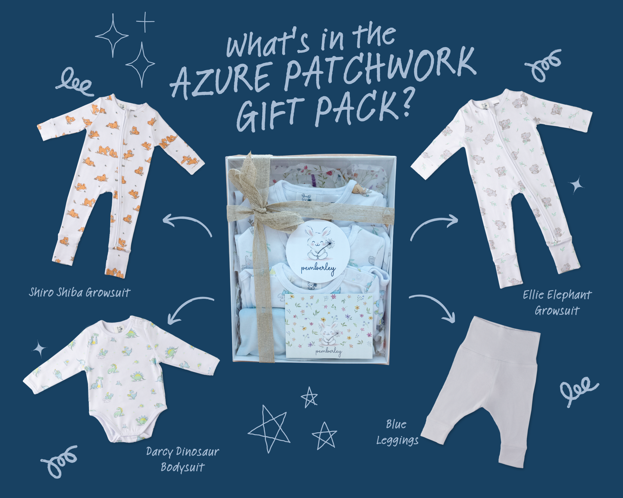 Gift Pack - Azure Patchwork
