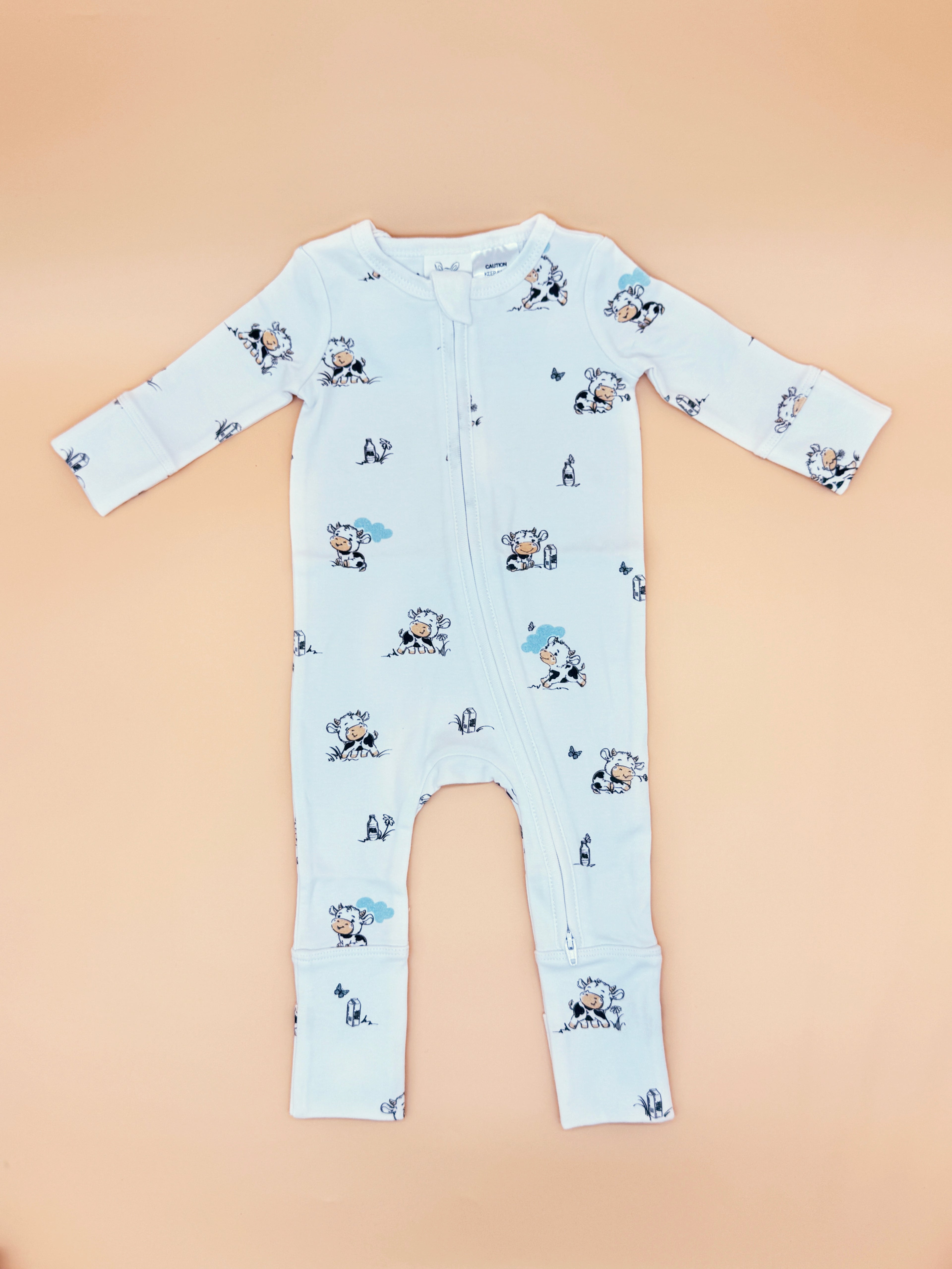 Baby Growsuit - Clementine Cow