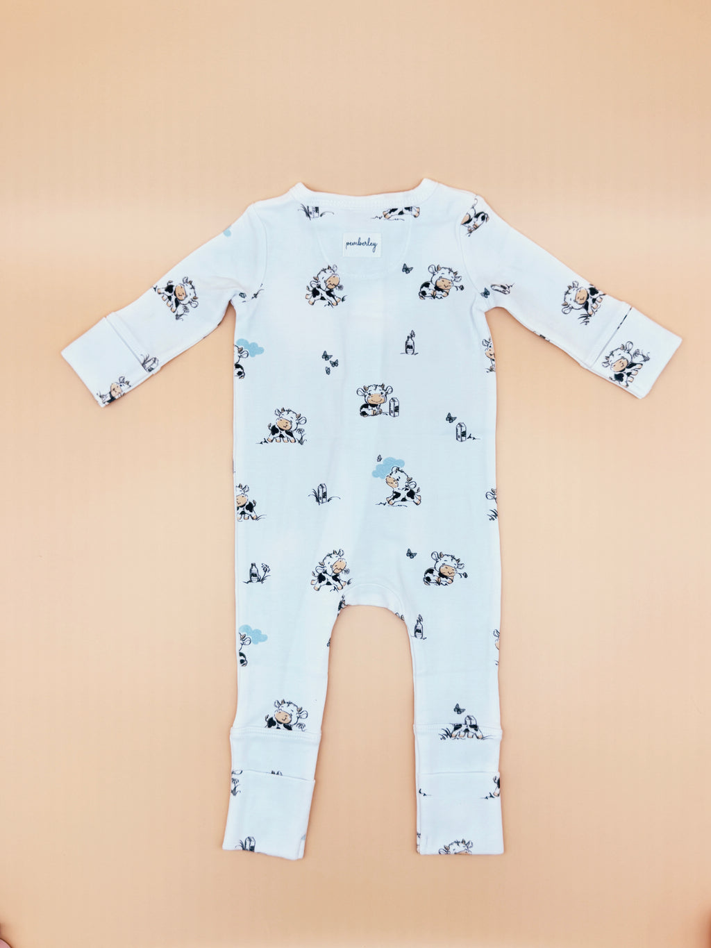Baby Growsuit - Clementine Cow