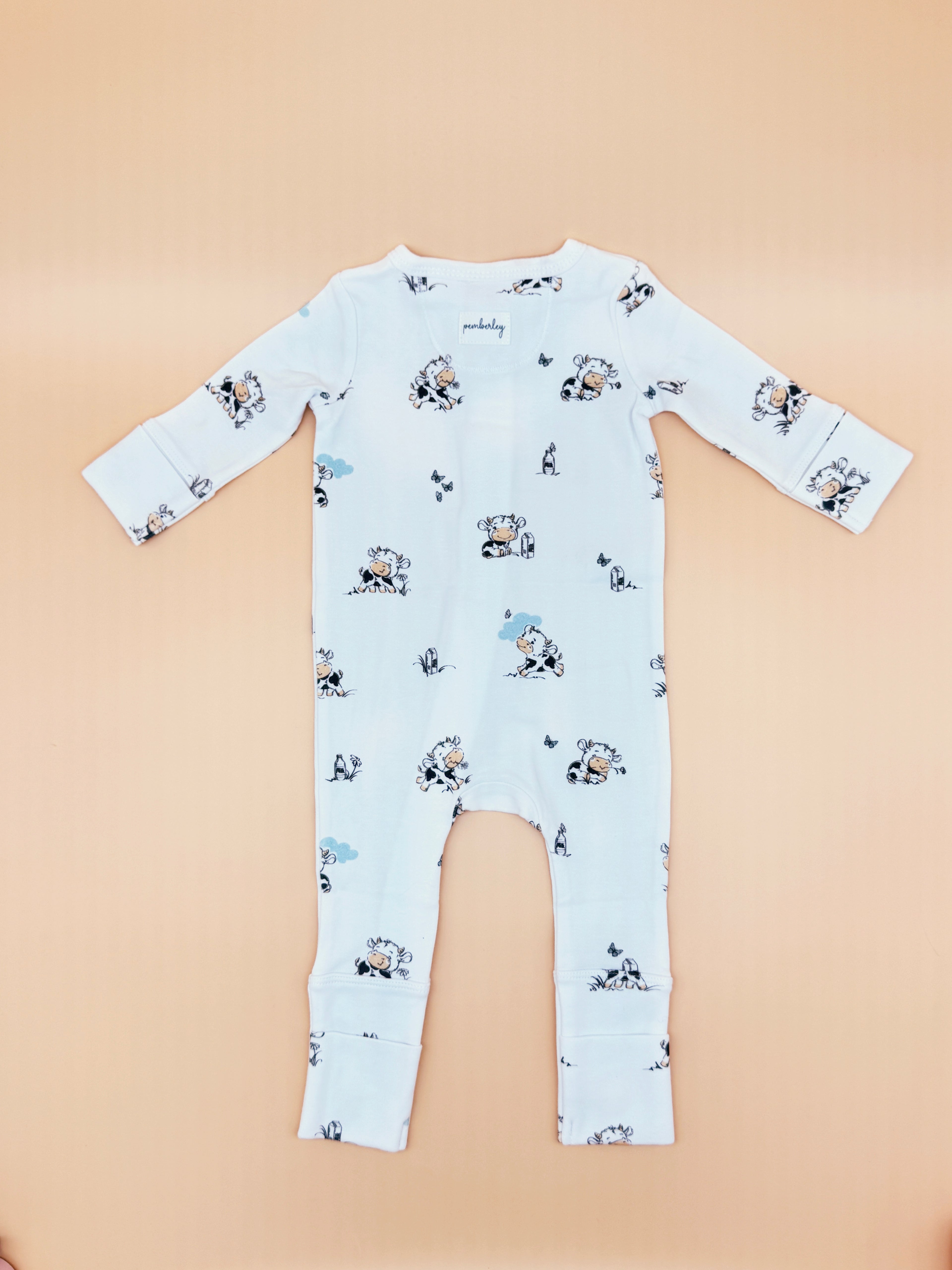 Baby Growsuit - Clementine Cow